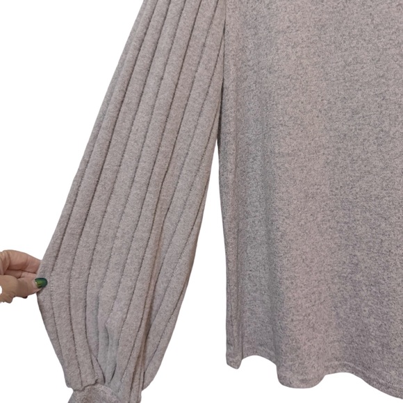 Shein - Sweater; NWOT - Size L - Pink/grey Heather, soft comfy - Picture 2 of 6